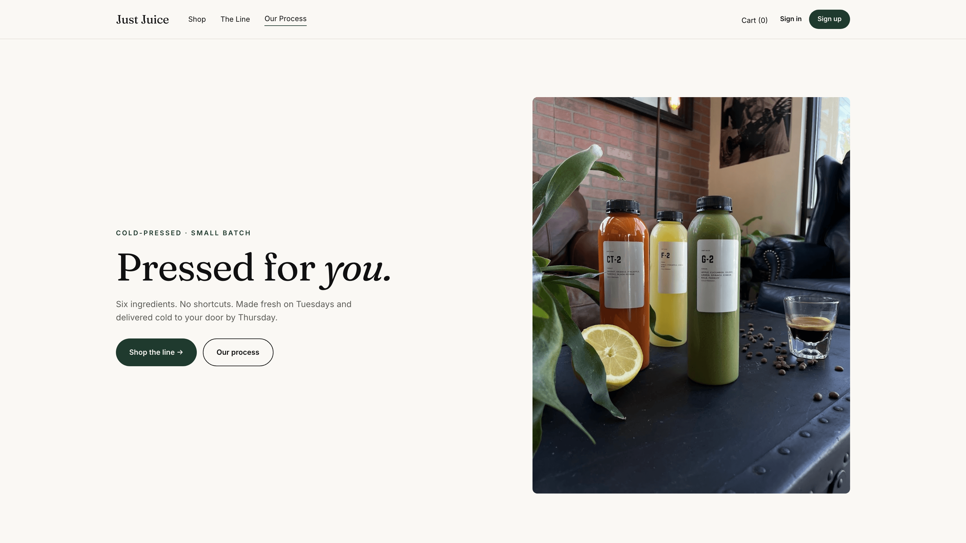 Just Juice — E-commerce